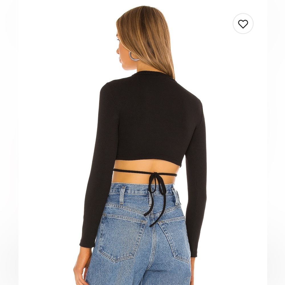 Revolve Superdown Mia Cropped Tee Longsleeve Top - image 2